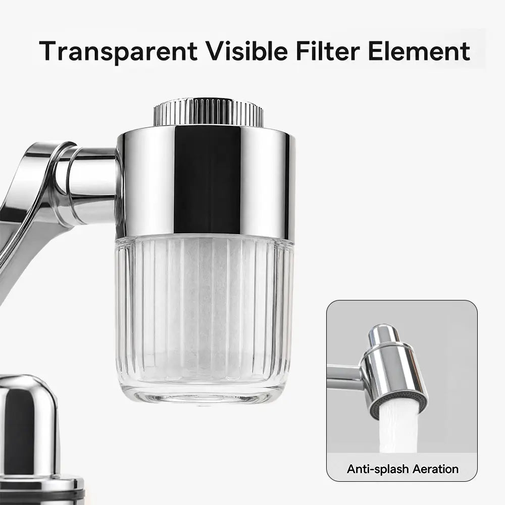 SOPAMI Multi-Angle Swivel Faucet Extender - Rotatable Anti-Splash Tap Aerator with Full Adapter Kit for Kitchen, Bathroom