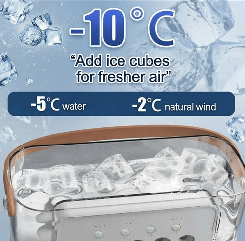 3-in-1 Mini Fan – Humidifier, Personal Air Cooler & Portable LED Light